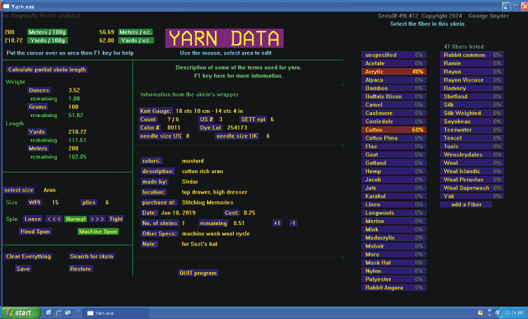 Yarn Program